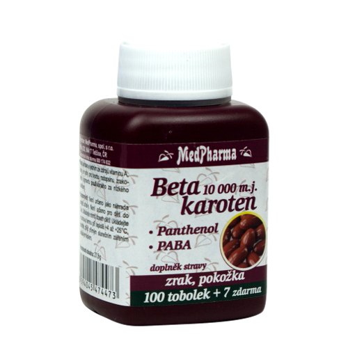 BETA CAROTENO 10.000 mj PANTENOL+ PABA- 107 tob. MedPharma
