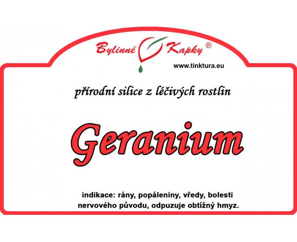 Aceite esencial natural GERANIO 10ml | Gotas de hierbas