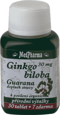 GINKGO BILOBA 30mg + GUARANÁ - 37 TBL. | MEDIFARMA