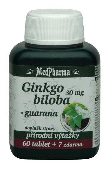 GINKGO BILOBA 30mg + GUARANÁ - 67 TBL. | MEDIFARMA