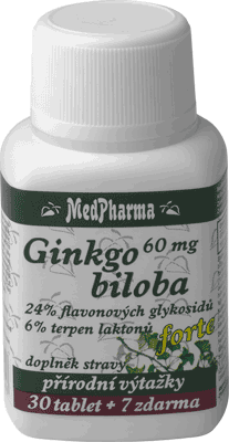 GINKGO BILOBA 60 mg - FORTE - 37 TBL. | MEDIFARMA