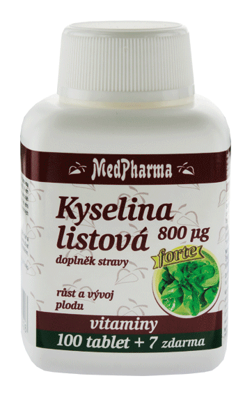 ÁCIDO FÓLICO 800 µG - FORTE 107 TBL. | MEDPHARMA
