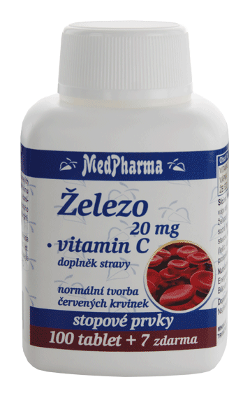 Hierro 20 mg + vitamina C, 107 comprimidos | MEDIFARMA