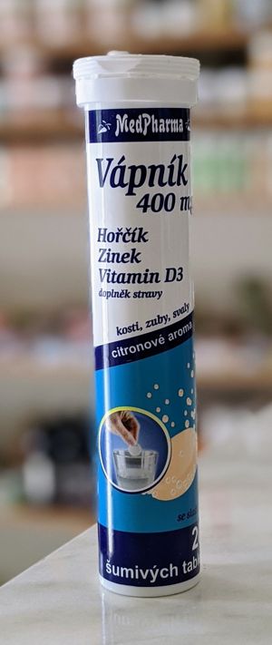 CALCIO 400 MG + MAGNESIO + ZINC + VIT.D3, 20 TABLETAS EFICACES